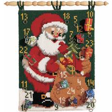 Vervaco Vervaco Advent Calendar Father Christmas Cross Stitch Kit, Multi-Colour