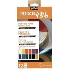 Pebeo Verf Pebeo Porcelain 150 Explorer Set 12 x 20ml Glossy Paints, Multiple, 20 ml (Pack of 12)