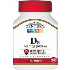 D vitaminer 50mcg 21st Century Vitamin D3 50mcg 110 st