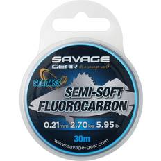 Fluorocarbon Line Fishing Lines Savage Gear Semi-Soft Fluorocarbon Seabass 30m