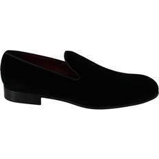 38 ⅔ - Herre Lave sko Dolce & Gabbana DG Black Velvet Flats - Black