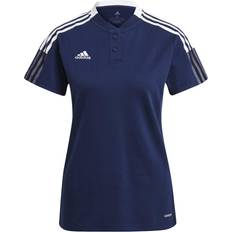 Blue - Fitness & Gym Polo Shirts adidas Tiro 21 Polo Shirt Women - Team Navy Blue