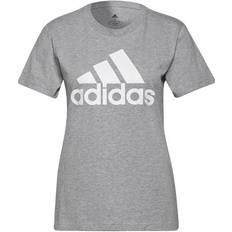 Adidas T-shirt LOUNGEWEAR Essentials Logo - Medium Grey Heather/White