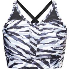 Yoga Reggiseni Dare 2b The Laura Whitmore Edit Mantra Printed Sports Bra - Black White Zebra Print