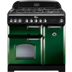 90cm Cuisinières Falcon Classic Deluxe 90 gas Chrome, Green