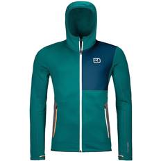 Men - Skiing Sweaters Ortovox Fleece Hoodie Men - Pacific Green