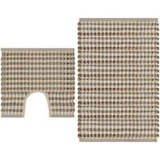 White Bath Mats vidaXL 133219 Beige, White cm