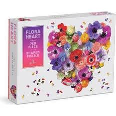 Pussel Galison Flora Heart 750 Piece Shaped Puzzle 9780735373358