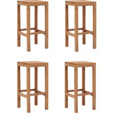 Teak Bar Stools vidaXL 287233 Bar Stool 75cm 4pcs