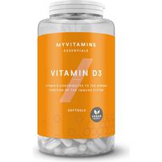 Vitamina D Vitaminas y Minerales Myvitamins Vitamina D3 60 Cápsulas de Gel Aptas Para Veganos