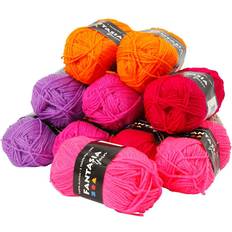 Garn & Håndarbejdsudstyr Creativ Company Fantasia Polyacrylgarn, L: 80 m, ass. farver, 10x50 g/ 1 pk