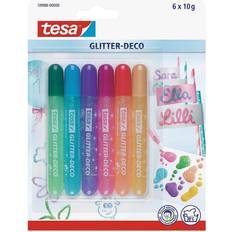 Vattenbaserad Glitterlim TESA Glitter Pens 6 Assorted Pastel Colours 59988 PK12