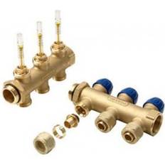 Pex rør Wavin – Manifold 2 2 afgange, med flowmeter på fremløb, til Ø20 x 2,0 mm pex-rør
