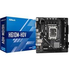 Asrock Intel Cartes Mères Asrock H610M-HDV LGA 1700 DDR4 Noir