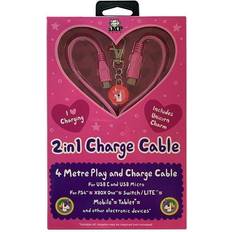 Adapters Imp Gaming 2in1 4m Charging Cable with Unicorn Charm Keychain - Pink