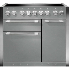 100cm - Four à double alimentation Cuisinières Falcon MERCURY 1000 Induktion Stainless Steel, Black