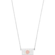 Design Letters Sølv Halskæder Design Letters Life Story Mom Tag Necklace - Silver/Nude