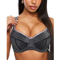 Golf - Noir Soutiens-gorge Pour Moi Energy Reach Underwired Lightly Padded Sports Bra - Black/Silver