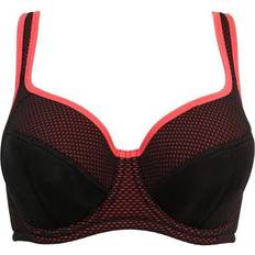 Tennis - Women Bras Pour Moi Energy Reach Underwired Lightly Padded Sports Bra - Black/Coral