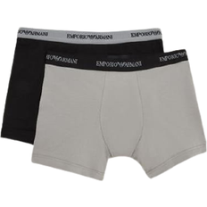 2 pcs Men's Underwear Emporio Armani Core Logo Band Boxer Briefs 2-pack - Black/Grey