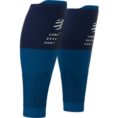 Bleu - Homme Cache-bras et Jambières Compressport R2V2 Calf Sleeves Men - Blue