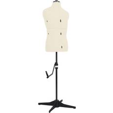 Forniture per Cucito vidaXL Manichino Maschile Regolabile Crema Taglia 37-45