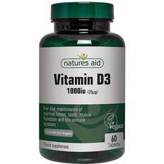 Natures Aid Vitaminer & Mineraler Natures Aid Vitamin D3 1000iu 60 stk