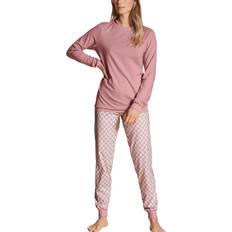 XS Schlafanzüge Calida Lovely Nights Pajama With Cuff - Rose Bud