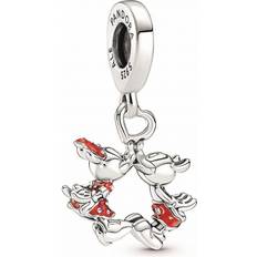 Jewelry Pandora Disney Mickey Mouse & Minnie Mouse Kissing Dangle Charm - Silver/Red