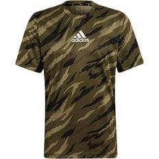 Adidas Feelstrong Camo Sport T-shirt Men - Focus Olive/White