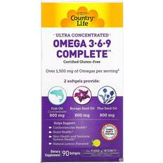 Country Life Ultra Concentrated Omega 3-6-9 Complete 90 pcs