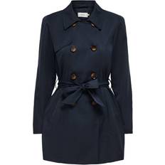 Nainen - Sininen Takit Only Valerie Double Breasted Trenchcoat - Blue/Night Sky