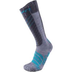 Polyester - Skiën Sokken UYN Comfort Fit Ski Socks Women - Grey/Turquoise