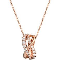 Swarovski Twist Necklace - Rose Gold/Transparent