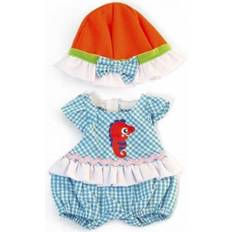 Miniland 31642 Clothes Mild Weather Romper hat Set for 32 cm Dolls, Assorted