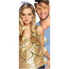 Boland briller fest guld unisex one-size 3 stk