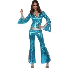 Kostumer Atosa 10390 Costume Disco Woman XS-S Blue-Carnival