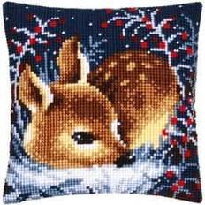 Vervaco Vervaco Cross Stitch Cushion Little Deer, Cotton Blend, Assorted, 26 x 1 x 7.5 cm