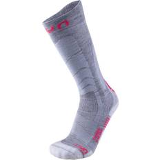 Silver - Skidor Kläder UYN Ski Touring Socks Women - Silver/Fuchsia