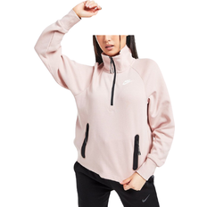 Nike Sportswear Tech Fleece Women's 1/4-Zip Top - Pink Oxford/White