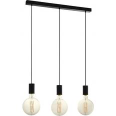 Steel Pendant Lamps Eglo Pozueta Black Pendant Lamp 84cm