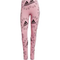 Adidas Pink Tights adidas Women Sportswear Essentials Logo Allover Print Leggings - Light Pink/Black
