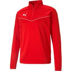 Fitness - Rot Pullover Puma Teamrise Halfzip Sweatshirt Men - Red/White