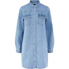 Pieces Perry Denim Dress - Light Blue Denim