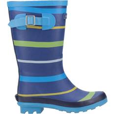 Buckle Wellingtons Children's Shoes Cotswold Unisex Stripe Wellington Boot - Blue/Green/Yellow