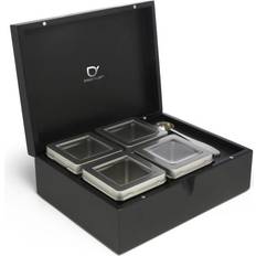 Negro Cajas de té Bredemeijer - Caja de té 4pcs