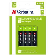 Verbatim AAA Rechargeable NiMH Compatible 4-pack