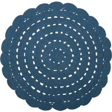 Bleu - Rond Tapis Nattiot Alma Bleu 120cm