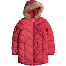 Fur Outerwear Roxy Some Say Coat for Girls - Deep Claret (ERGJK03095)