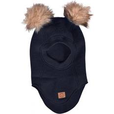 Blue Balaclavas Children's Clothing Mikk-Line Wool Hat w Pom Pom - Blue Nights (50036)